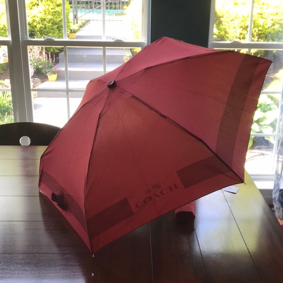 Coach Accessories Red Coach Umbrella Poshmark